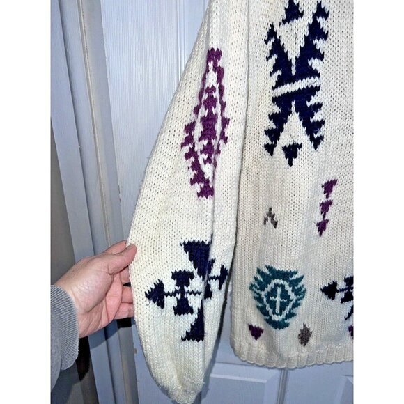 Vintage 80s TAMARON Womens Wool Blend Knit Crew Neck Pullover Sweater Sz L - Picture 8 of 13